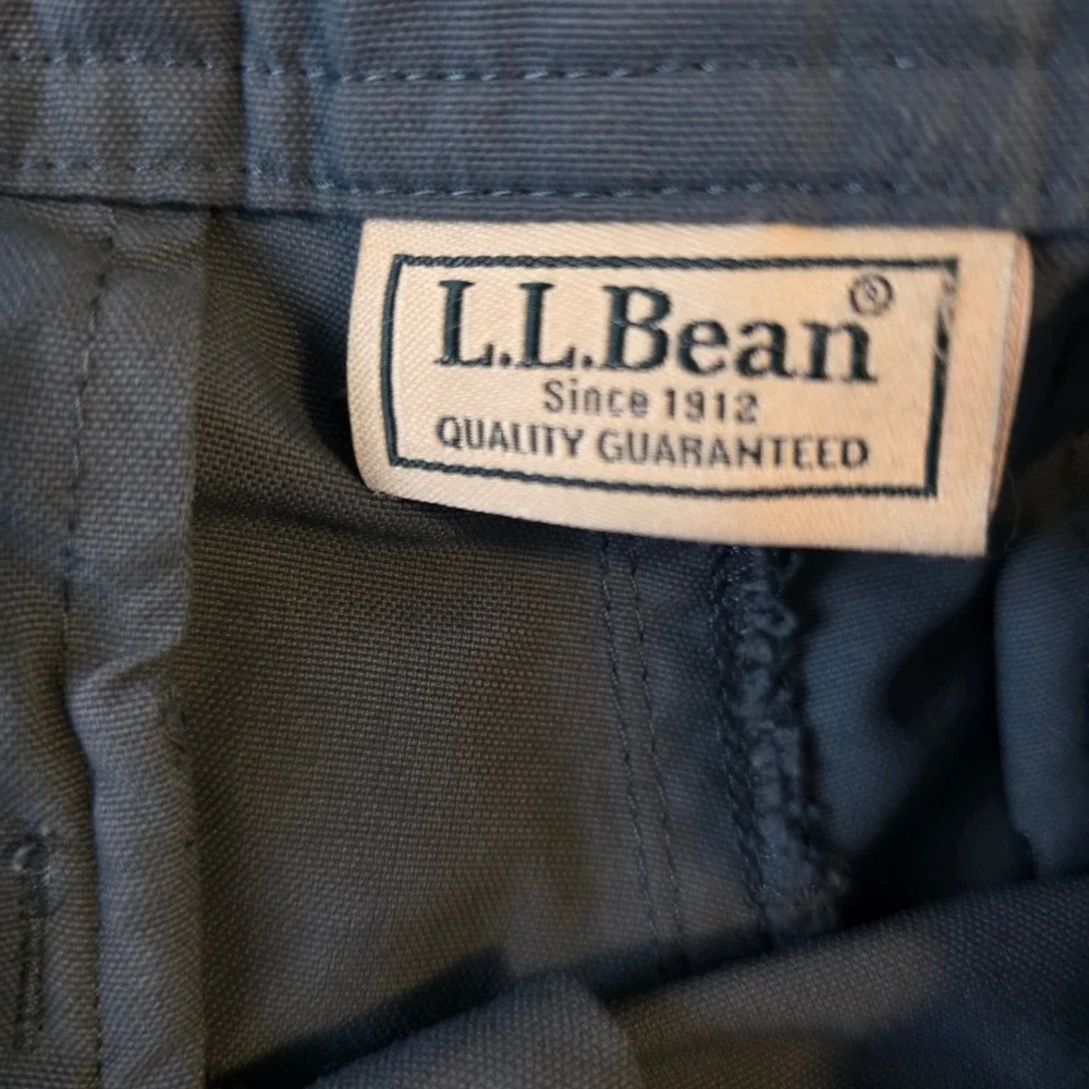 LL Bean Mens Cargo‎ Hiking Shorts Blue Nylon Quick Dry Utility Size L Regular